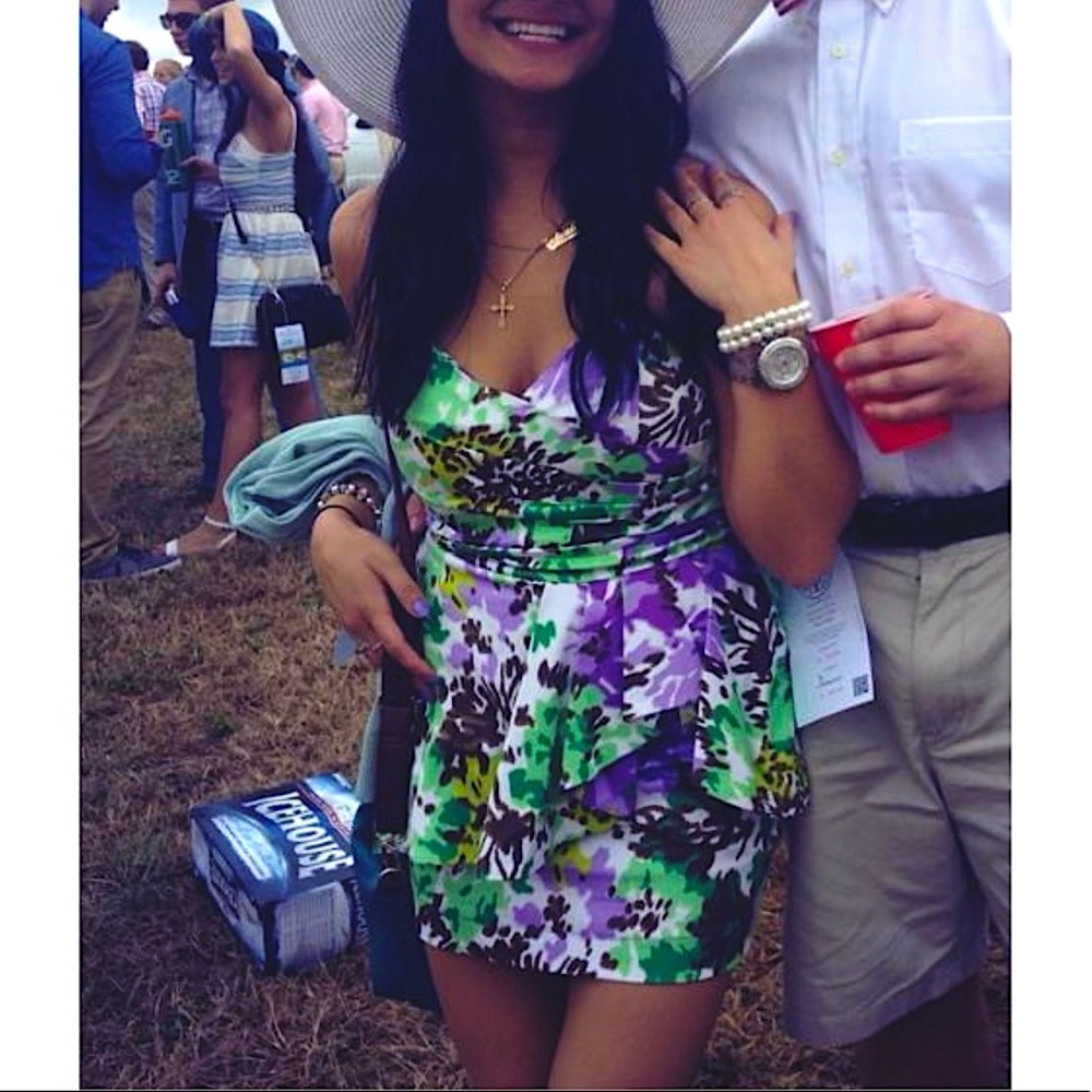 freshline Watercolor Strapless Dress